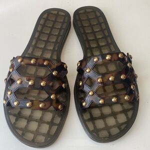 Vince Camuto Carron Tortoise Jelly Slides Sandals size 9